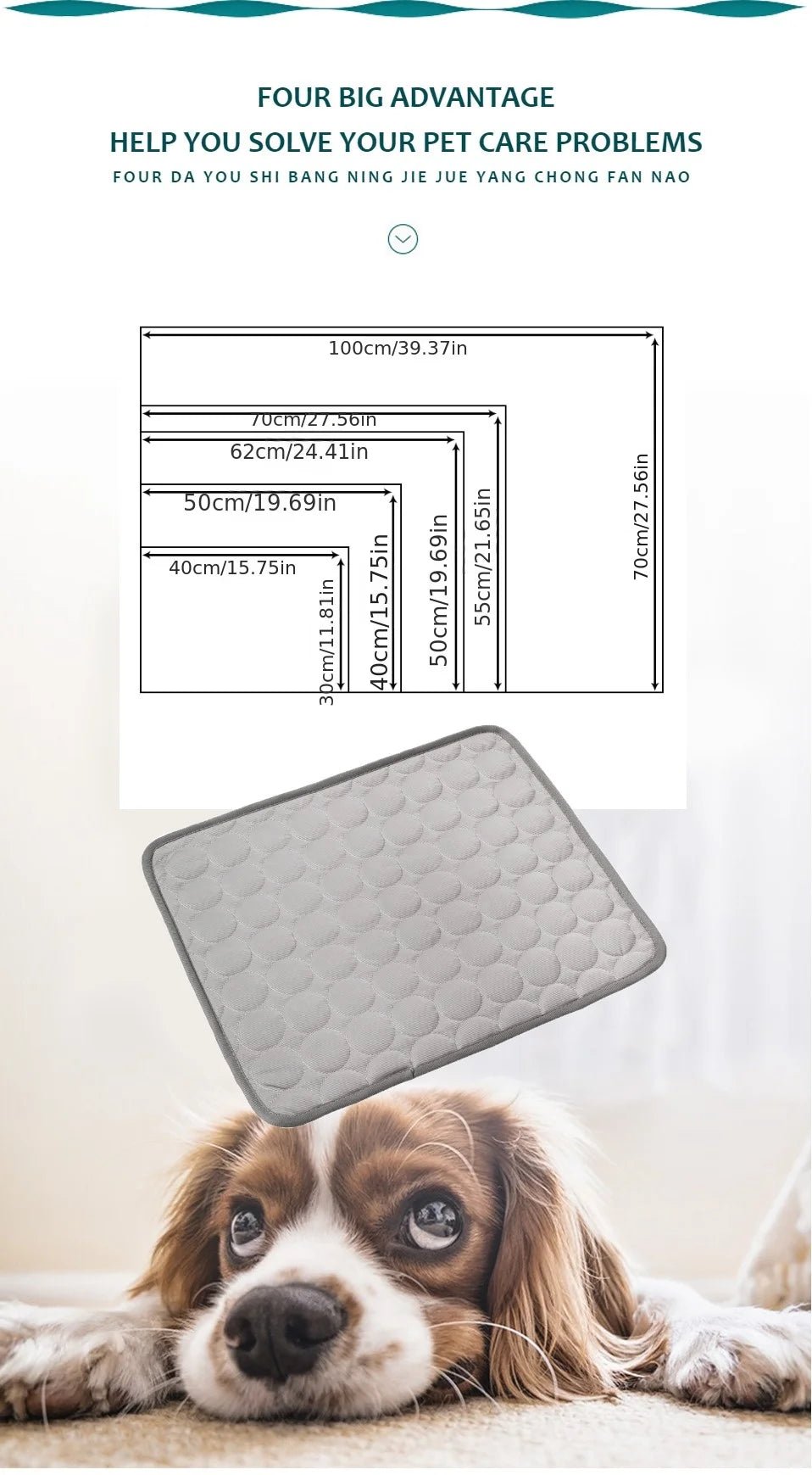 ChillPaws™ Pet Cooling Mat – Summer Relief for Dogs & Cats