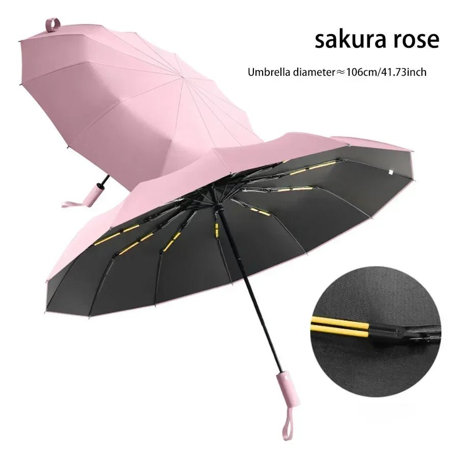 StormShield™ 24-Bone Windproof Umbrella – UV Defense & Auto-Open Elegance