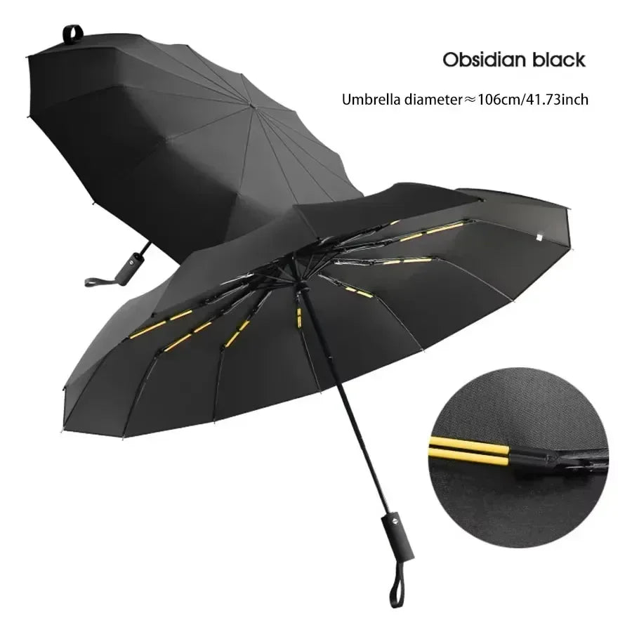 StormShield™ 24-Bone Windproof Umbrella – UV Defense & Auto-Open Elegance