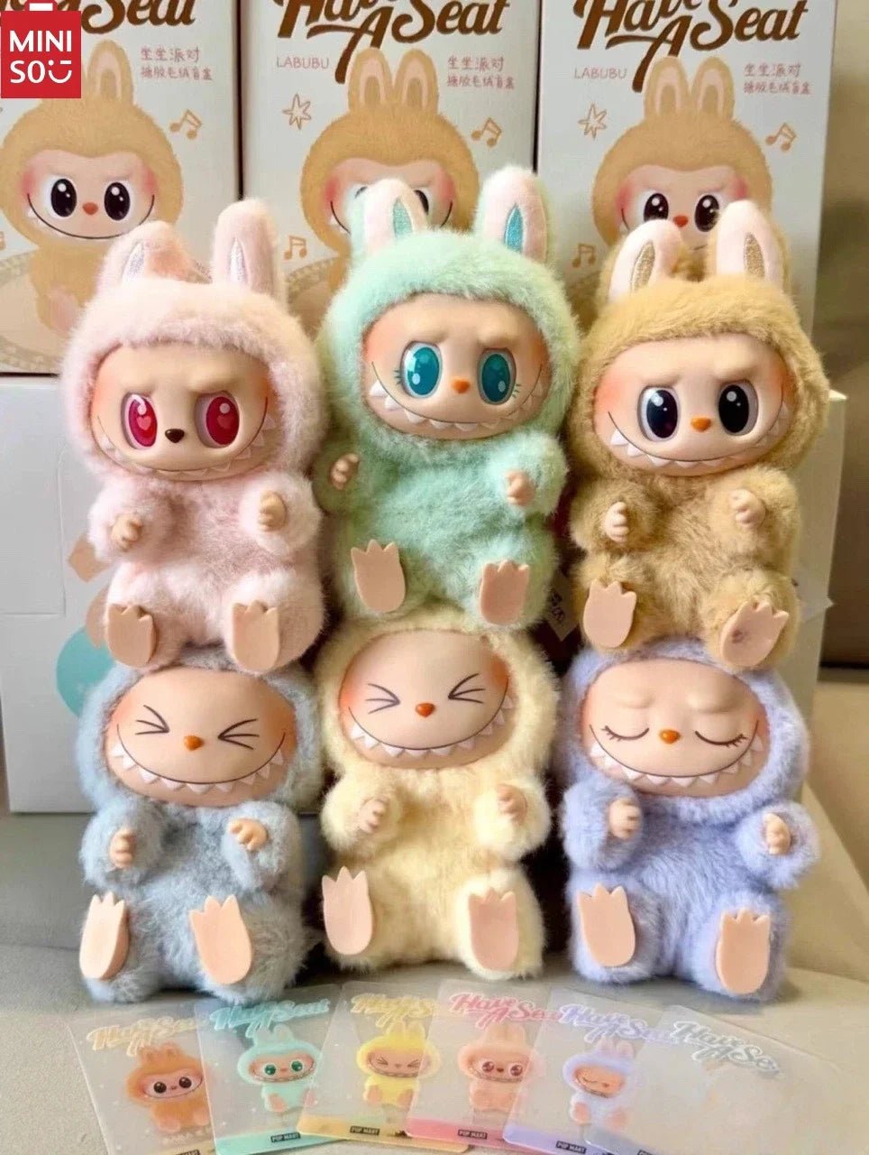 "Labubu Series Blind Box Vinyl Figure – Mystery Collectible Toy with Plush Base"