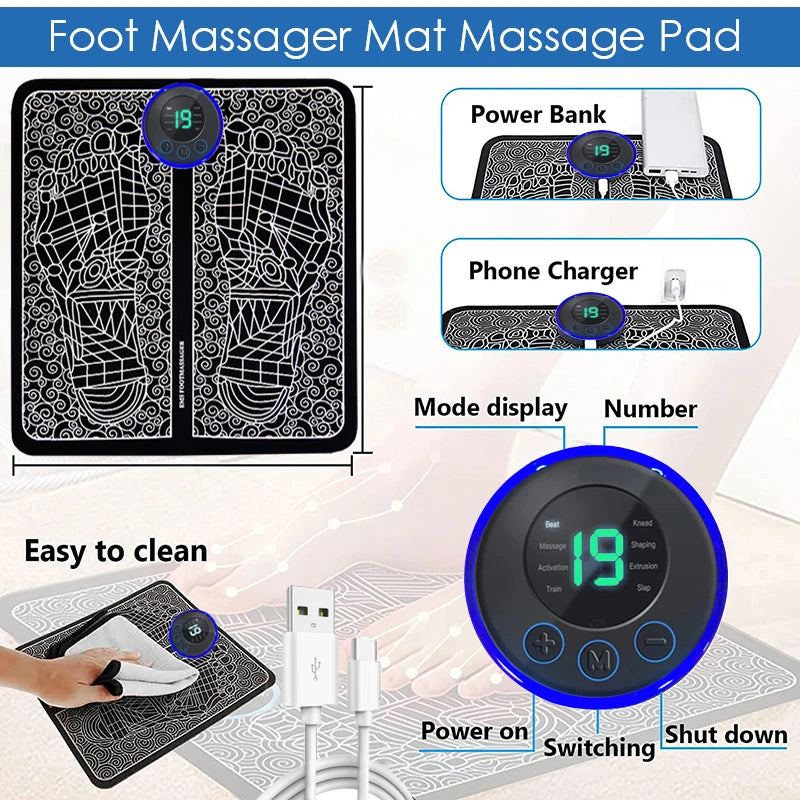 Electric Foot Massager Pad – Relax Your Feet Anytime, Anywhere!