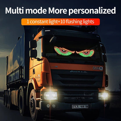 "Devil’s Eye™ Dynamic LED Car Display – USB Powered, Programmable Light Strip"