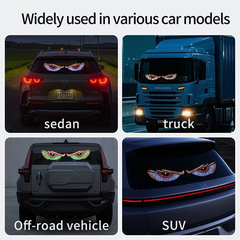 "Devil’s Eye™ Dynamic LED Car Display – USB Powered, Programmable Light Strip"