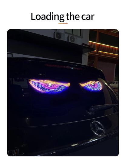 "Devil’s Eye™ Dynamic LED Car Display – USB Powered, Programmable Light Strip"