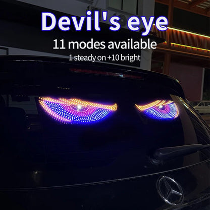 "Devil’s Eye™ Dynamic LED Car Display – USB Powered, Programmable Light Strip"
